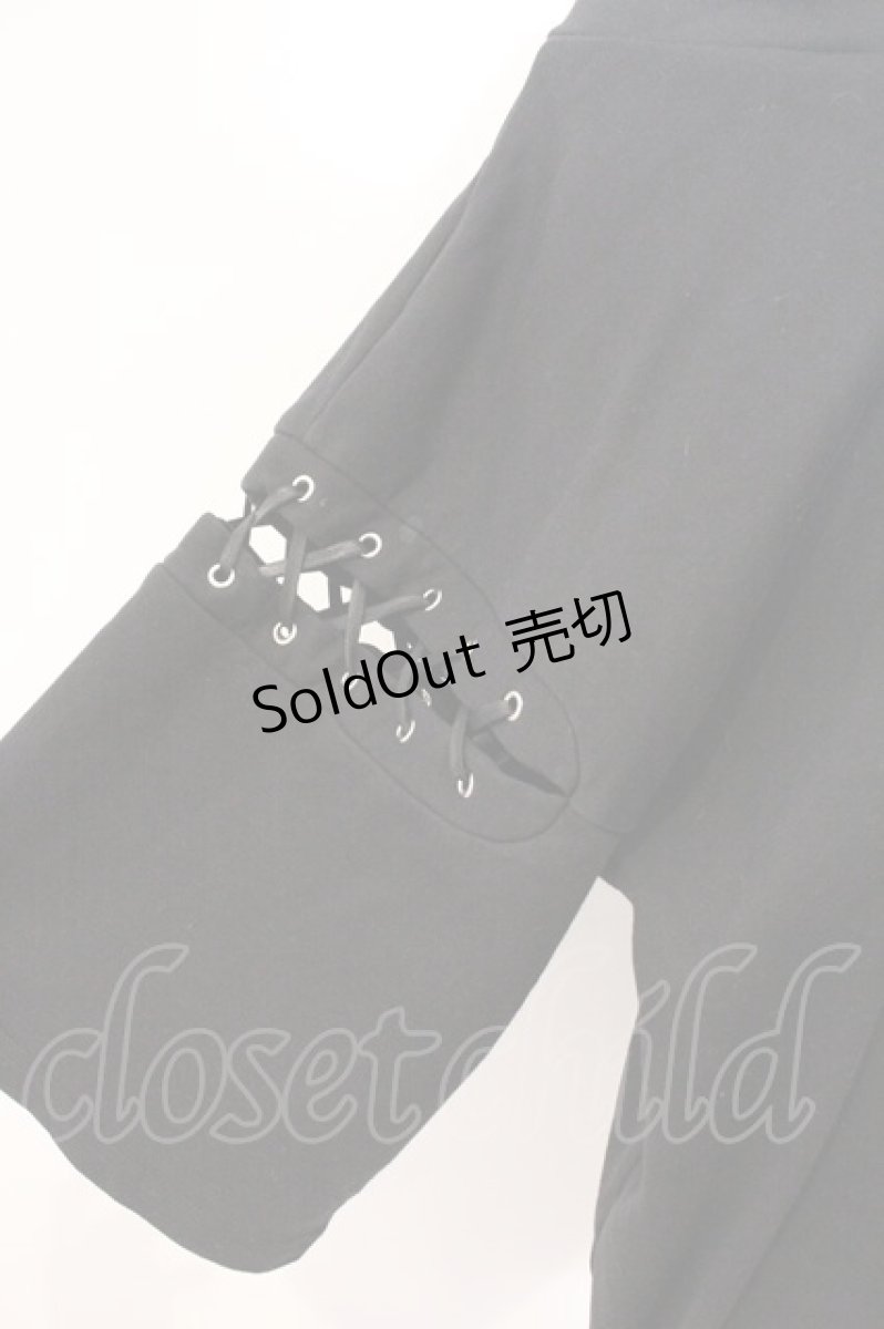 画像2: REFLEM / オフショルダーベルトTシャツ/カットソー  ブラック O-26-04-11-103-PU-TO-IG-OS (2)