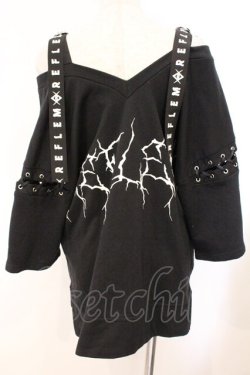 画像3: REFLEM / オフショルダーベルトTシャツ/カットソー  ブラック O-26-04-11-103-PU-TO-IG-OS