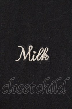 画像2: MILK / ロゴ刺繍ハートボタンカーディガン  クロ O-26-04-11-012-ML-TO-IG-OS