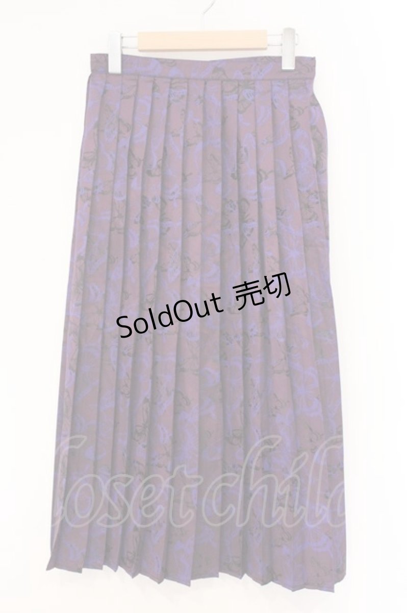 画像1: BLOOD SUPPLY（海外ブランド） / Purple Butterfly Gothic Japanese Bad Girl SKIRT スカート  パープル O-26-04-11-014-GO-SK-IG-OS (1)