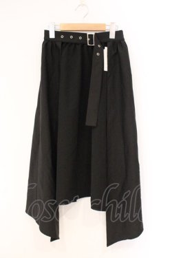 画像1: LISTEN FLAVOR / ショーパン付レイヤードヘムラインスカート  ブラック O-26-04-11-016-PU-PA-IG-OS