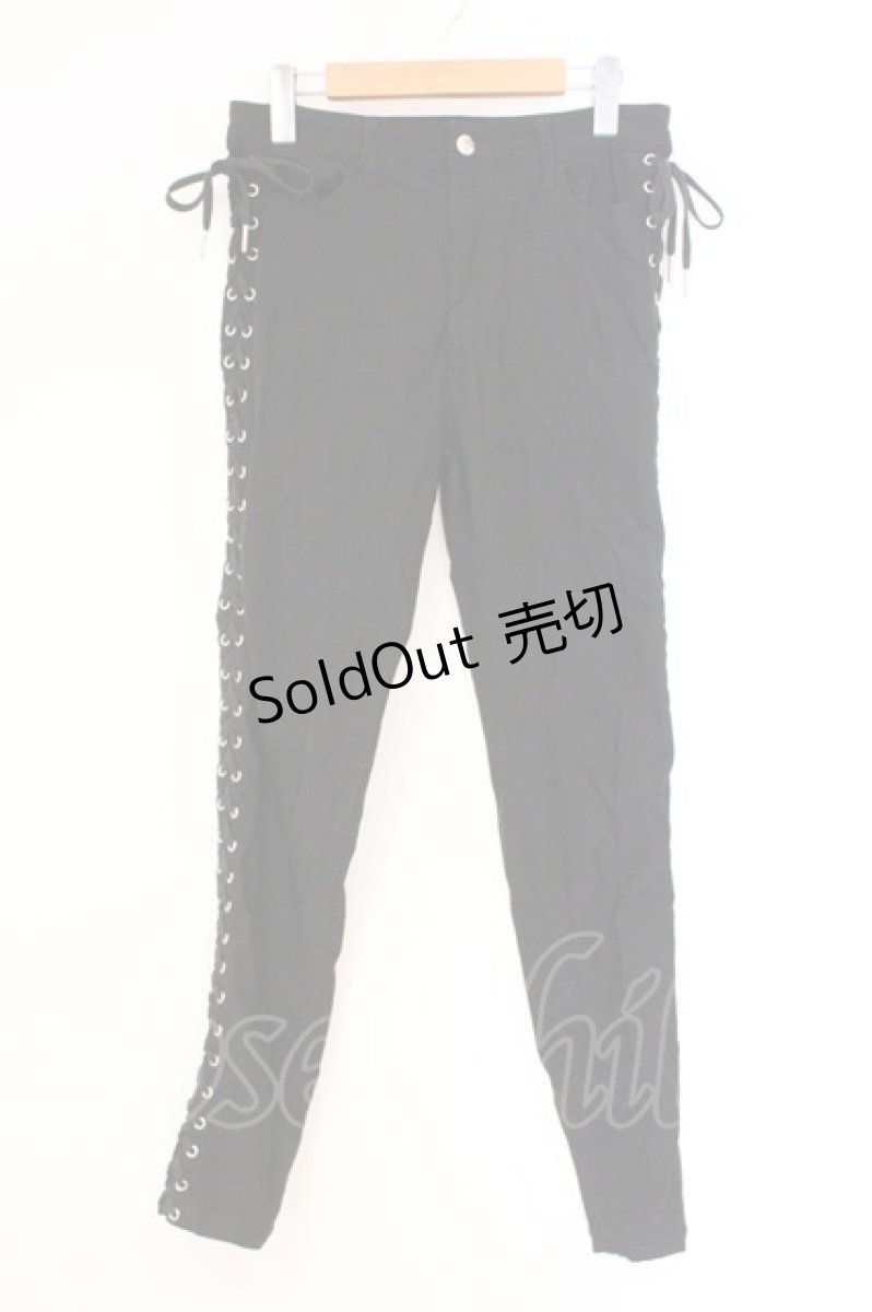 画像1: REFLEM / レースアップストレッチスニキー  ブラック O-26-04-11-017-PU-PA-IG-OS (1)