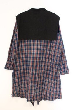 画像3: Drug Honey / スケルトンテディ刺繍セーラーワンピース  ブルーチェック×クロ O-26-04-11-018-PU-OP-IG-OS