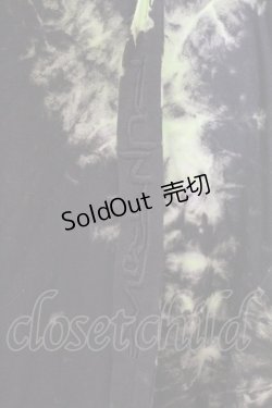 画像2: PUNK RAVE / Tie Dye Two Spliced Plaid Hoodie  ブラック×グリーン O-26-04-11-021-PU-TO-IG-OS