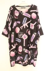 画像1: TRAVAS TOKYO / Madness pink BIG TEE  ブラック O-26-04-11-022-PU-TO-IG-OS (1)