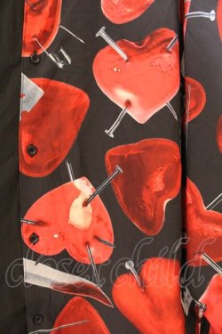 画像2: TRAVAS TOKYO / Bicolor Shirts/バイカラー昇華プリントシャツ  ブラック×レッド O-26-04-11-023-PU-BL-IG-OS