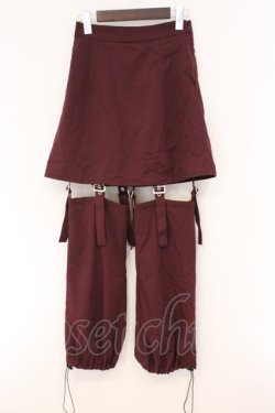 画像1: Jamieエーエヌケー / レッグウォーマースカパン  ワイン O-26-04-11-025-0-PA-IG-OS