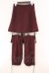 画像1: Jamieエーエヌケー / レッグウォーマースカパン  ワイン O-26-04-11-025-0-PA-IG-OS (1)