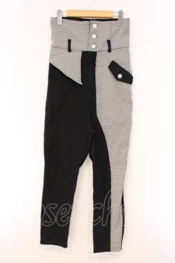 画像1: CuLLt / Switching Sarrouelパンツ  ブラック×千鳥格子 O-26-04-11-026-PU-PA-IG-OS