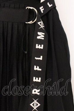 画像2: REFLEM / ロゴテープアシメスカート  ブラック O-26-04-11-027-PU-SK-IG-OS