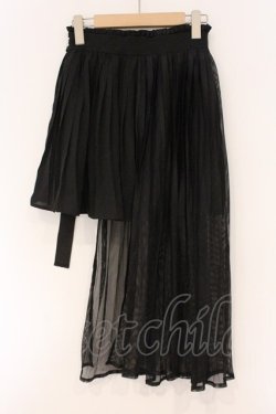 画像4: REFLEM / ロゴテープアシメスカート  ブラック O-26-04-11-027-PU-SK-IG-OS