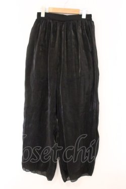 画像1: LISTEN FLAVOR / オーガンジーレイヤードパンツ  ブラック O-26-04-11-028-PU-PA-IG-OS