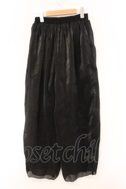 画像3: LISTEN FLAVOR / オーガンジーレイヤードパンツ  ブラック O-26-04-11-028-PU-PA-IG-OS