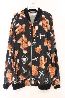 画像1: TRAVAS TOKYO / /Logo bear chiffon blousonジャケット’19SS  ブラック O-26-04-11-030-PU-JA-IG-OS