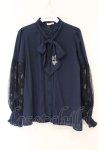 画像1: axes femme / 眠れる森の美女ブラウス M ネイビー O-26-04-13-027-AX-BL-IG-OS (1)