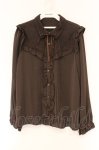 画像1: axes femme / フェミニンフリルブラウス  ブラウン O-26-04-13-028-AX-BL-IG-OS (1)