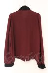 画像3: axes femme POETIQUE / 刺繍リボンタイ付ブラウス  ワイン×クロ O-26-04-13-032-AX-BL-IG-OS (3)