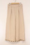 画像1: axes femme / ベルト付裾レースワイドパンツ M ベージュ O-26-04-13-045-AX-PA-IG-OS (1)