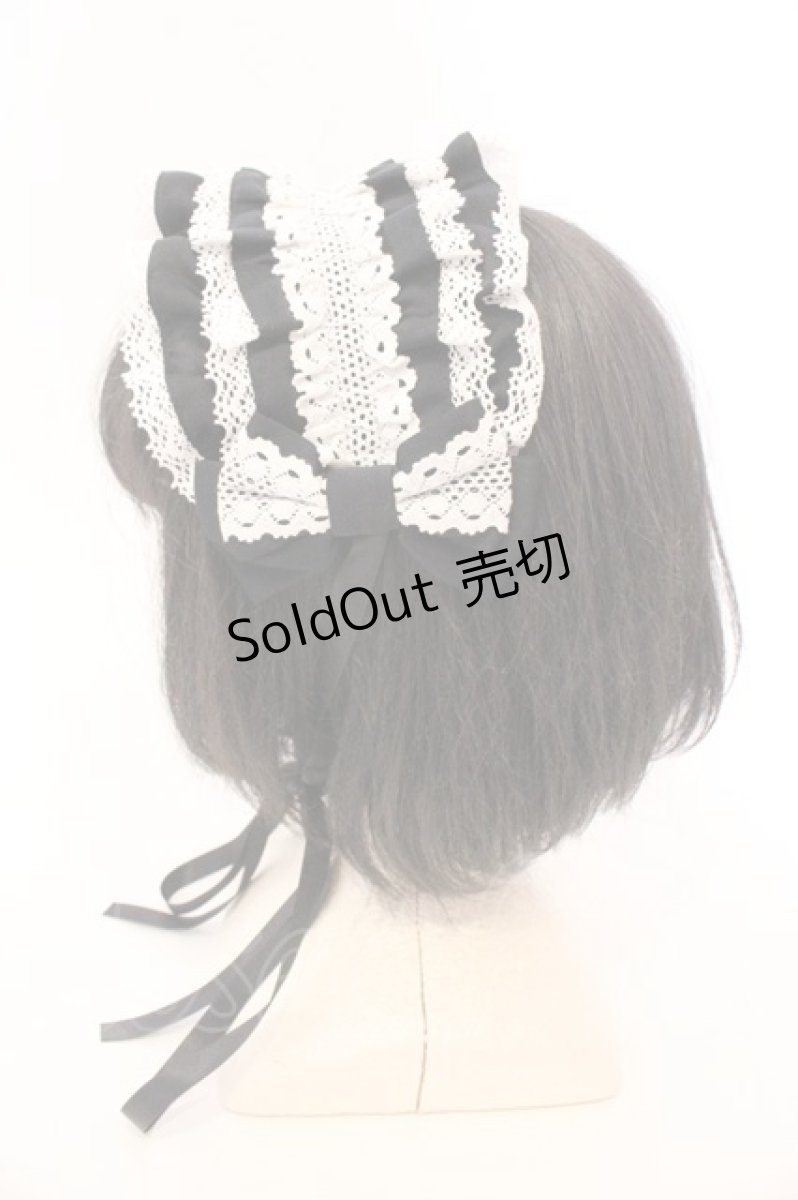 画像3: metamorphose / 両山レースフリルヘッドドレス  クロ×シロ O-26-04-13-005-ME-AC-IG-OS (3)