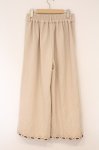 画像3: axes femme / ベルト付裾レースワイドパンツ M ベージュ O-26-04-13-045-AX-PA-IG-OS (3)