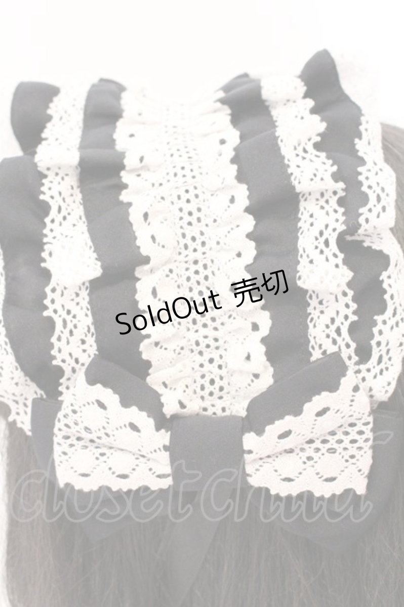 画像4: metamorphose / 両山レースフリルヘッドドレス  クロ×シロ O-26-04-13-005-ME-AC-IG-OS (4)
