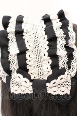 画像4: metamorphose / 両山レースフリルヘッドドレス  クロ×シロ O-26-04-13-005-ME-AC-IG-OS (4)