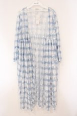 画像1: axes femme / チェック柄レースロングカーディガン  サックス×シロ O-26-04-13-050-AX-TO-IG-OS (1)