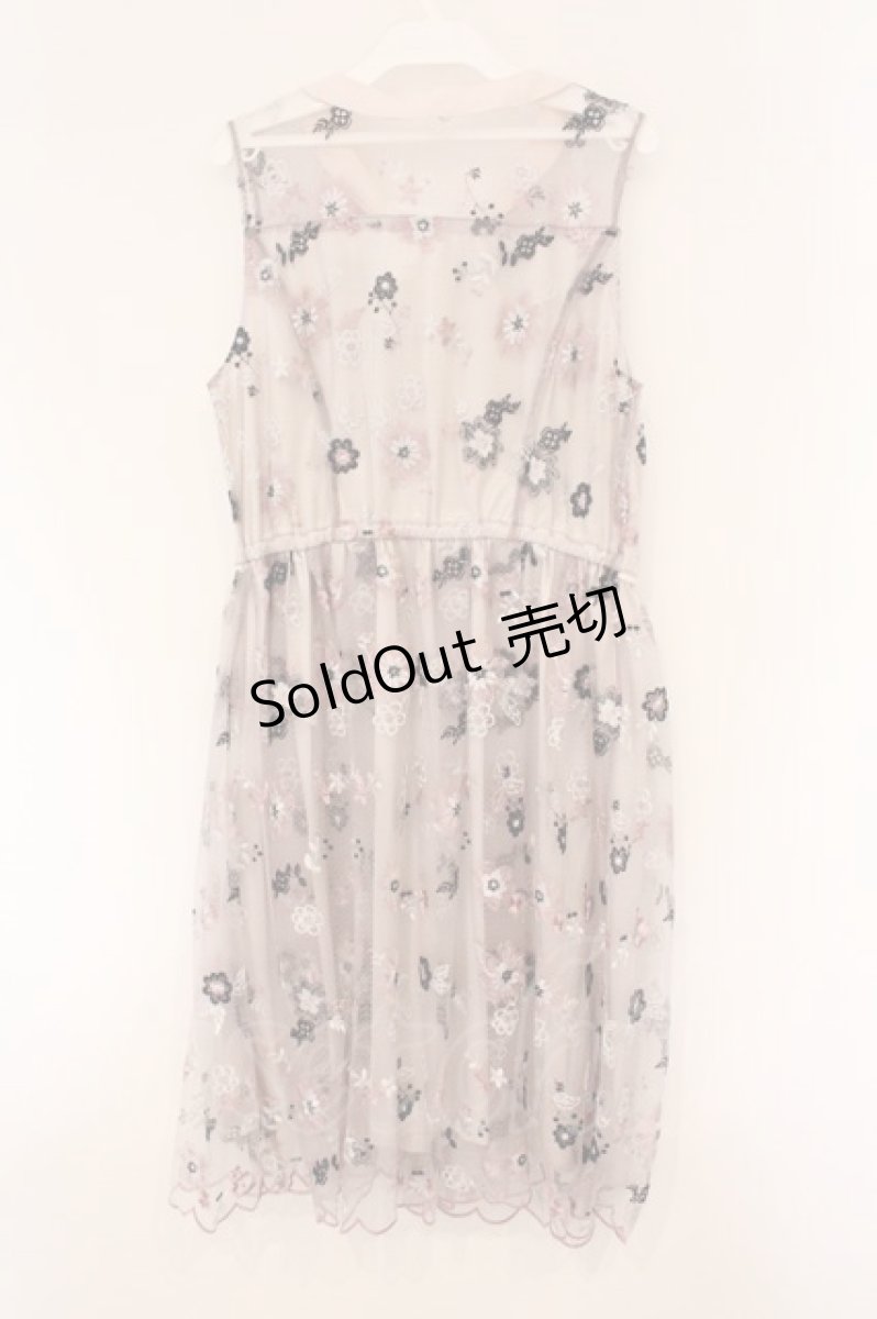 画像3: axes femme / 総レースボウタイワンピース  ピンク O-26-04-13-054-AX-OP-IG-OS (3)