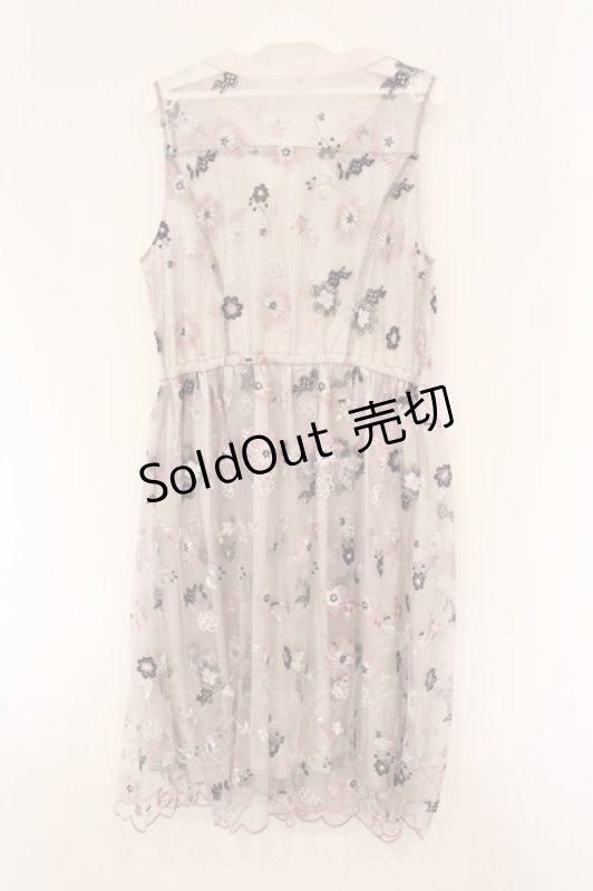 画像3: axes femme / 総レースボウタイワンピース  ピンク O-26-04-13-054-AX-OP-IG-OS (3)