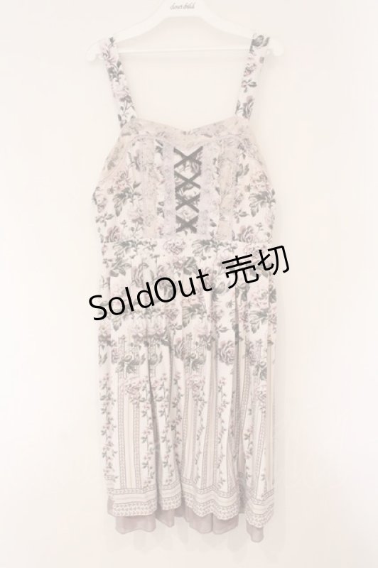 画像1: axes femme / ローズストライプジャンドレ M ピンク O-26-04-13-061-AX-OP-IG-OS (1)