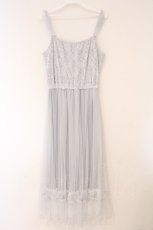 画像3: axes femme / チュールレース重ねキャミワンピース  サックス O-26-04-13-063-AX-OP-IG-OS (3)