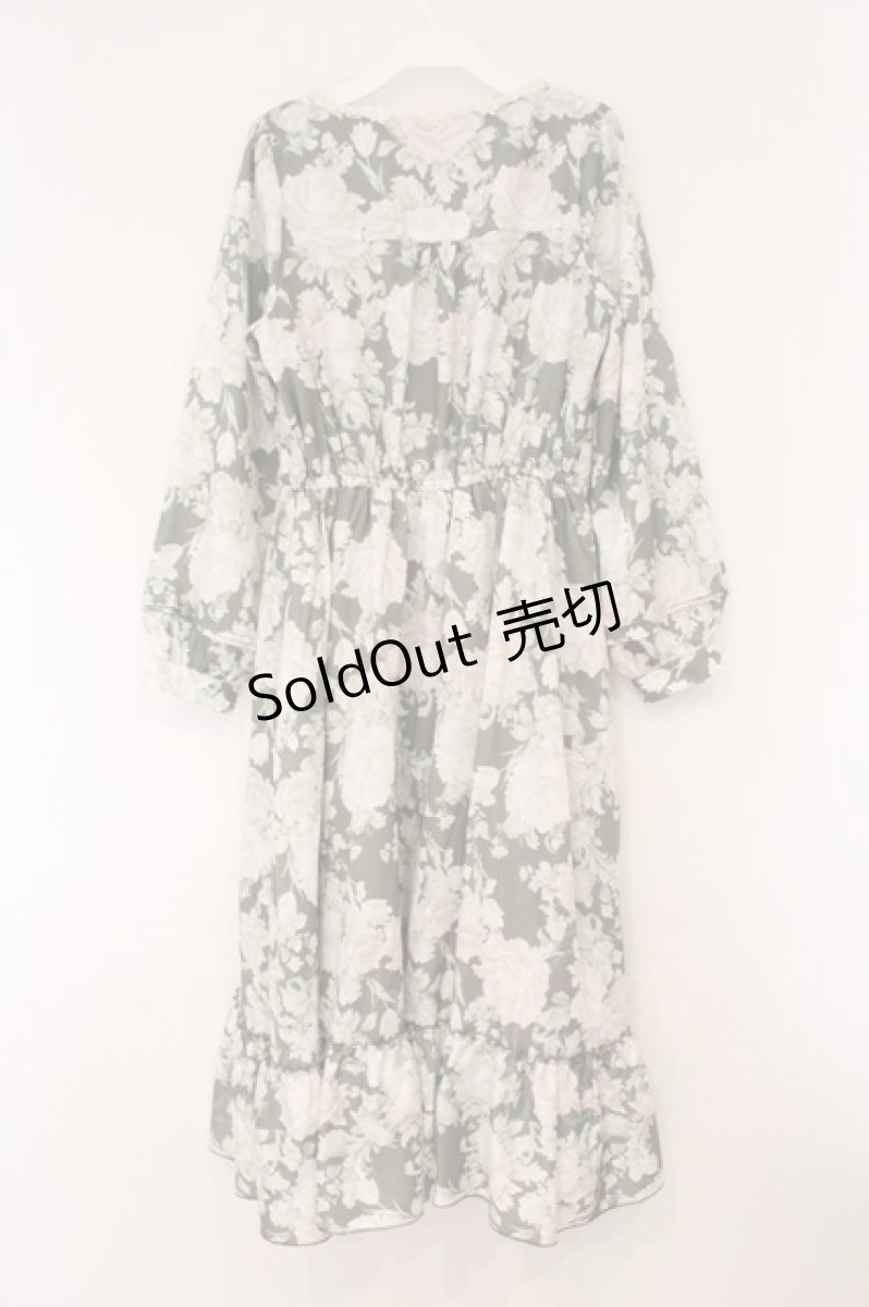 画像3: axes femme / ブルームフラワー柄ワンピース F グリーン O-26-04-13-069-AX-OP-IG-OS (3)