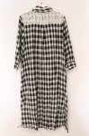 画像3: axes femme / チェック柄ロングチュニ M クロ×シロ O-26-04-13-070-AX-OP-IG-OS (3)