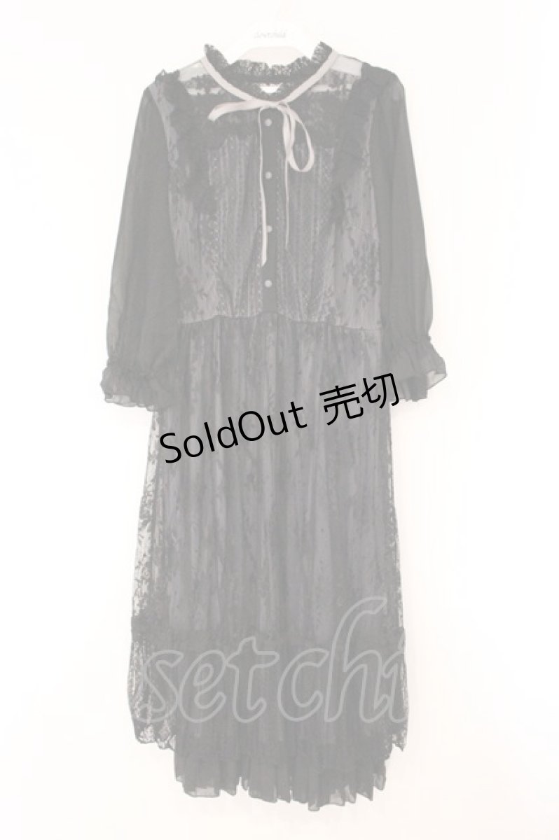 画像1: axes femme / 総レースワンピース M クロ O-26-04-13-073-AX-OP-IG-OS (1)