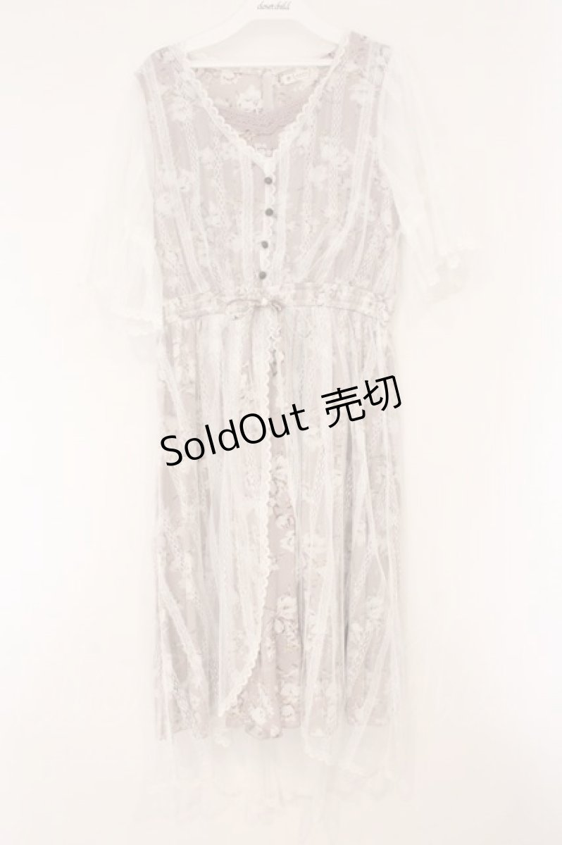 画像1: axes femme / 重ね着風ワンピース M ピンク×シロ O-26-04-13-074-AX-OP-IG-OS (1)