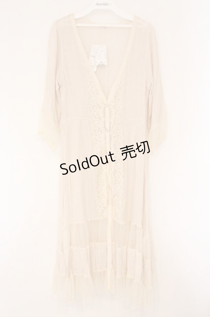 画像1: axes femme / レーシーロングカーディガン  生成り O-26-04-13-076-AX-TO-IG-OS (1)