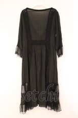 画像3: axes femme / レーシーロングカーディガン M クロ O-26-04-13-080-AX-TO-IG-OS (3)