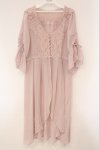 画像1: axes femme / 袖ドロストガウン  ピンク O-26-04-13-084-AX-TO-IG-OS (1)