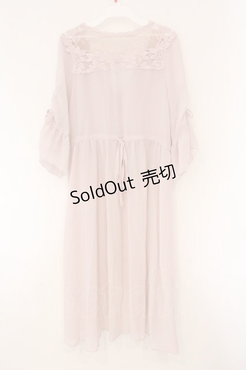 画像3: axes femme / 袖ドロストガウン  ピンク O-26-04-13-084-AX-TO-IG-OS (3)