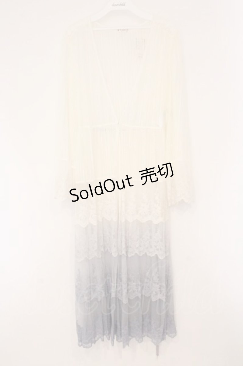 画像1: axes femme / グラデーションレースガウン  ブルー×オフシロ O-26-04-13-088-AX-TO-IG-OS (1)