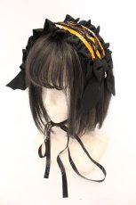 画像1: metamorphose / Sweet Spooky Nightヘッドドレス  オレンジ O-26-04-13-003-ME-AC-IG-OS (1)