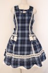 画像1: BABY,THE STARS SHINE BRIGHT / タータンチェックリボン裾スカラップ ジャンパースカートI  コン O-26-04-13-018-BA-OP-OW-OS (1)