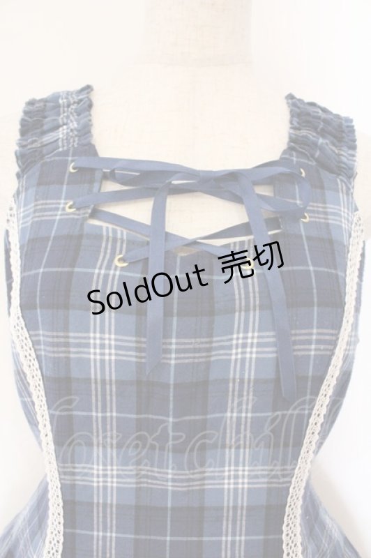 画像2: BABY,THE STARS SHINE BRIGHT / タータンチェックリボン裾スカラップ ジャンパースカートI  コン O-26-04-13-018-BA-OP-OW-OS (2)