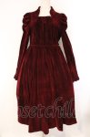 画像1: axes femme kawaii / クラシカルベロアワンピース  ワイン O-26-04-13-023-AX-OP-IG-OS (1)