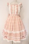 画像1: Chalmiere / タータンチェックジャンパースカート  ピンク O-26-04-14-038-0-OP-IG-OS (1)
