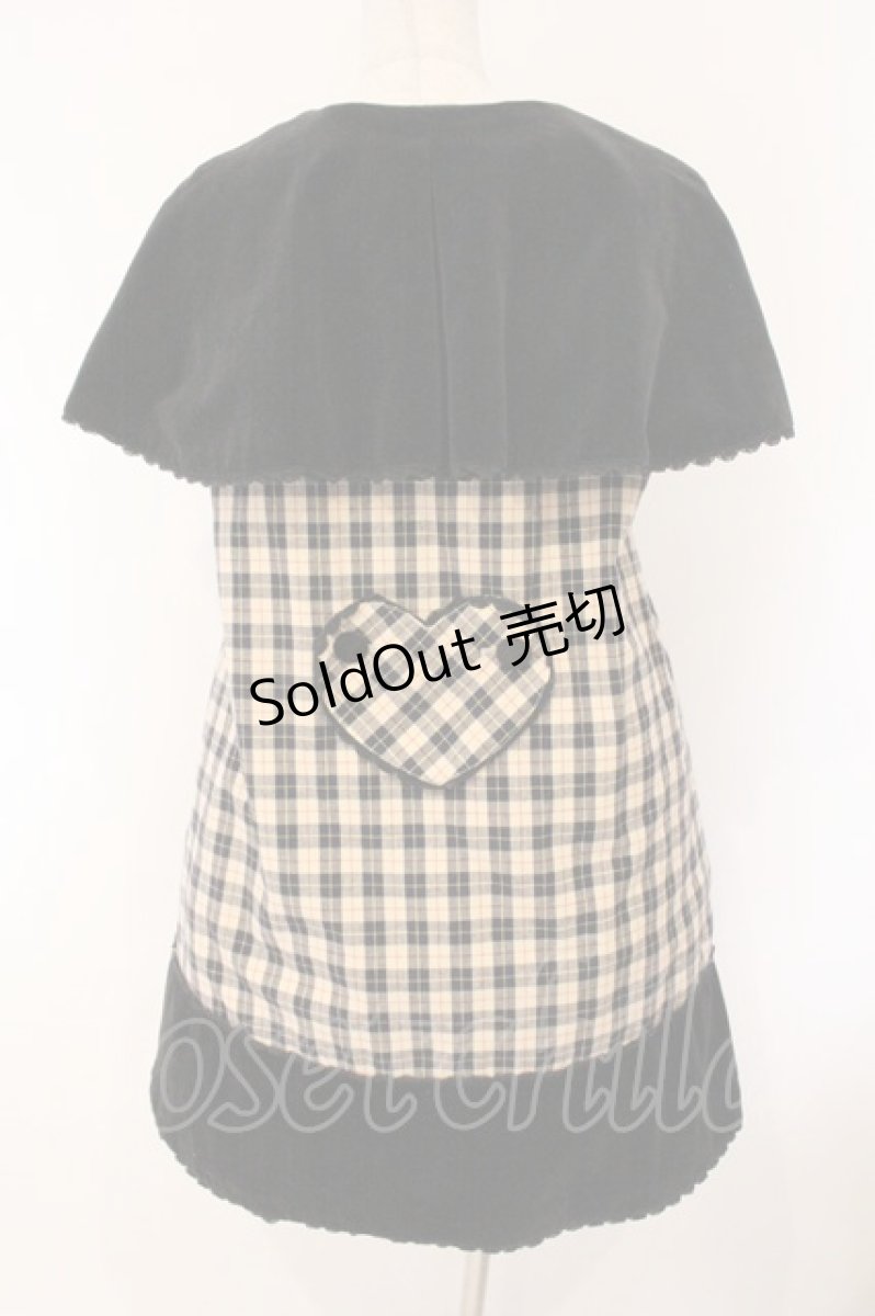 画像5: metamorphose / 探偵プードルちゃんジャンパースカート  ベージュ×クロ O-26-04-14-039-ME-OP-IG-OS (5)