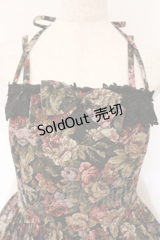 画像2: MIHO MATSUDA / ゴブランプリントキャミワンピース M ブラック系 O-26-04-14-045-GO-OP-OW-OS (2)