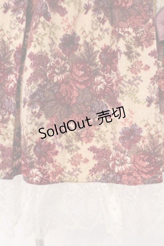 画像2: metamorphose / ゴブランプリントスカート  アカ系 O-26-04-14-047-ME-SK-OW-OS (2)