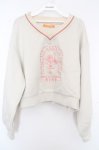 画像1: Fi.n.t / マーガレットロゴ刺繍スウェット F オフシロ O-26-04-14-1011-CA-TO-OW-OS (1)