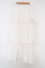 画像1: F&A / ギャザーティアードロングスカート F シロ O-26-04-14-1013-LO-SK-OW-OS (1)